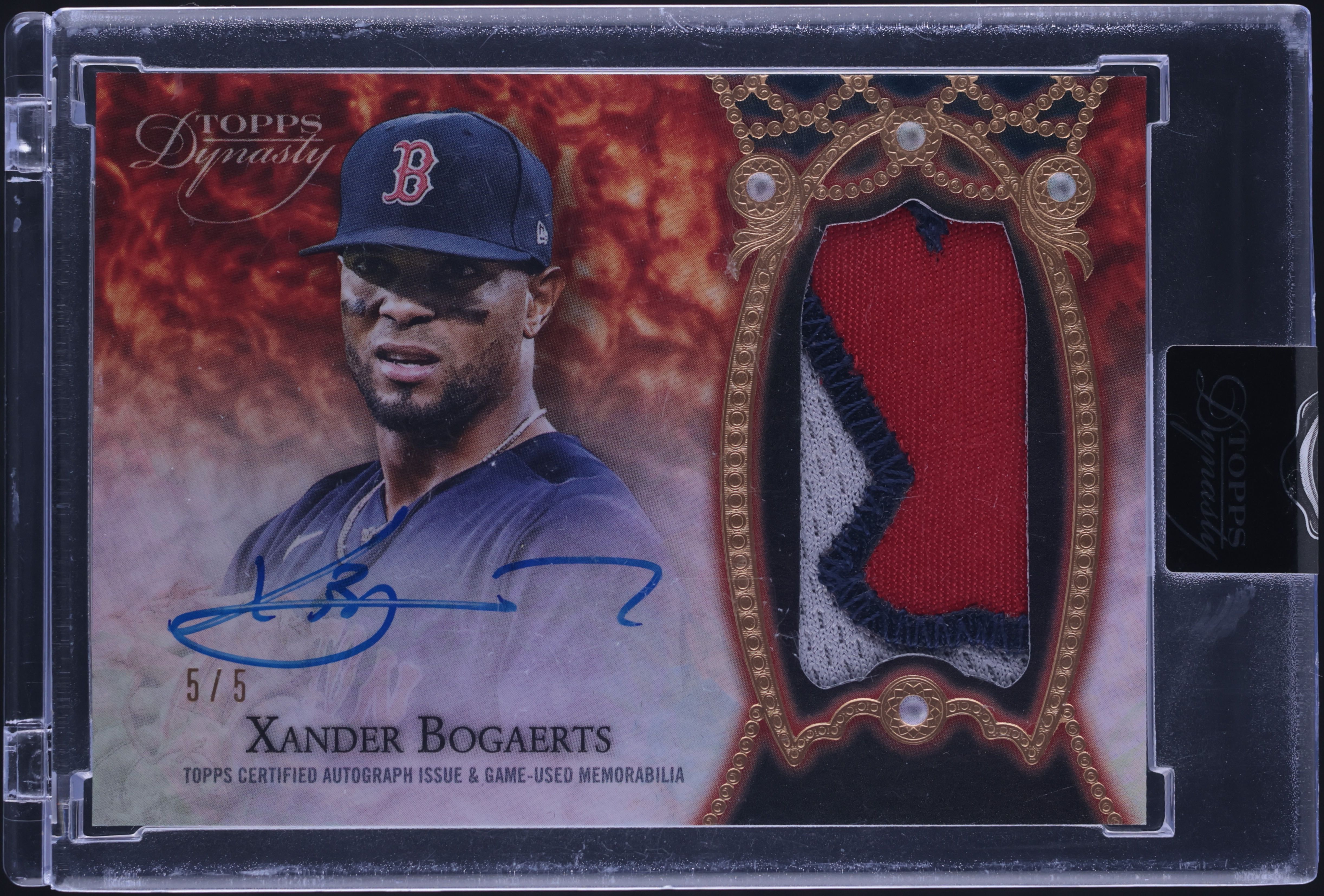 2022 Topps Dynasty Black Xander Bogaerts PATCH AUTO 5/5 #DAP-XB1