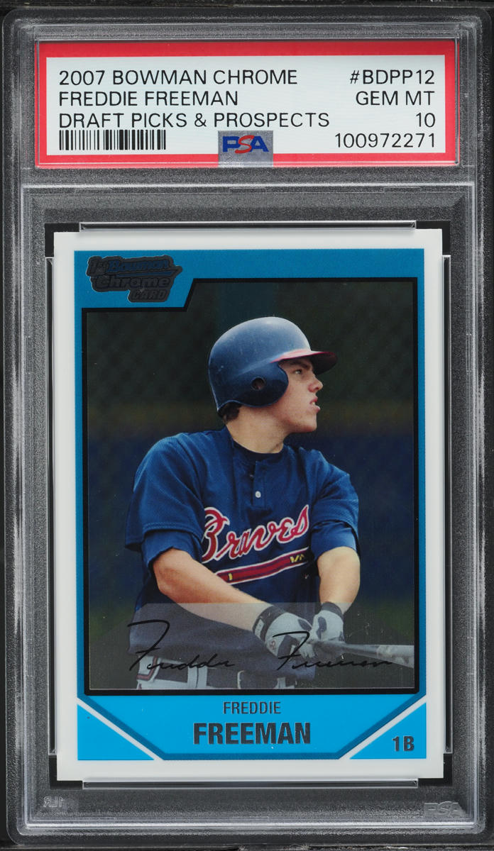 2007 Bowman Chrome Draft Picks Freddie Freeman PROSPECT #BDPP12 PSA 10 GEM MINT