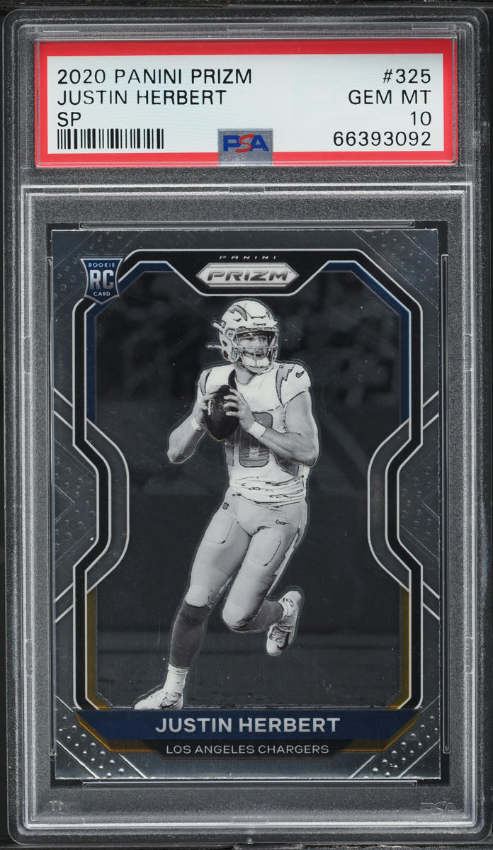 2020 Panini Prizm Variation Justin Herbert ROOKIE #325 PSA 10 GEM MINT