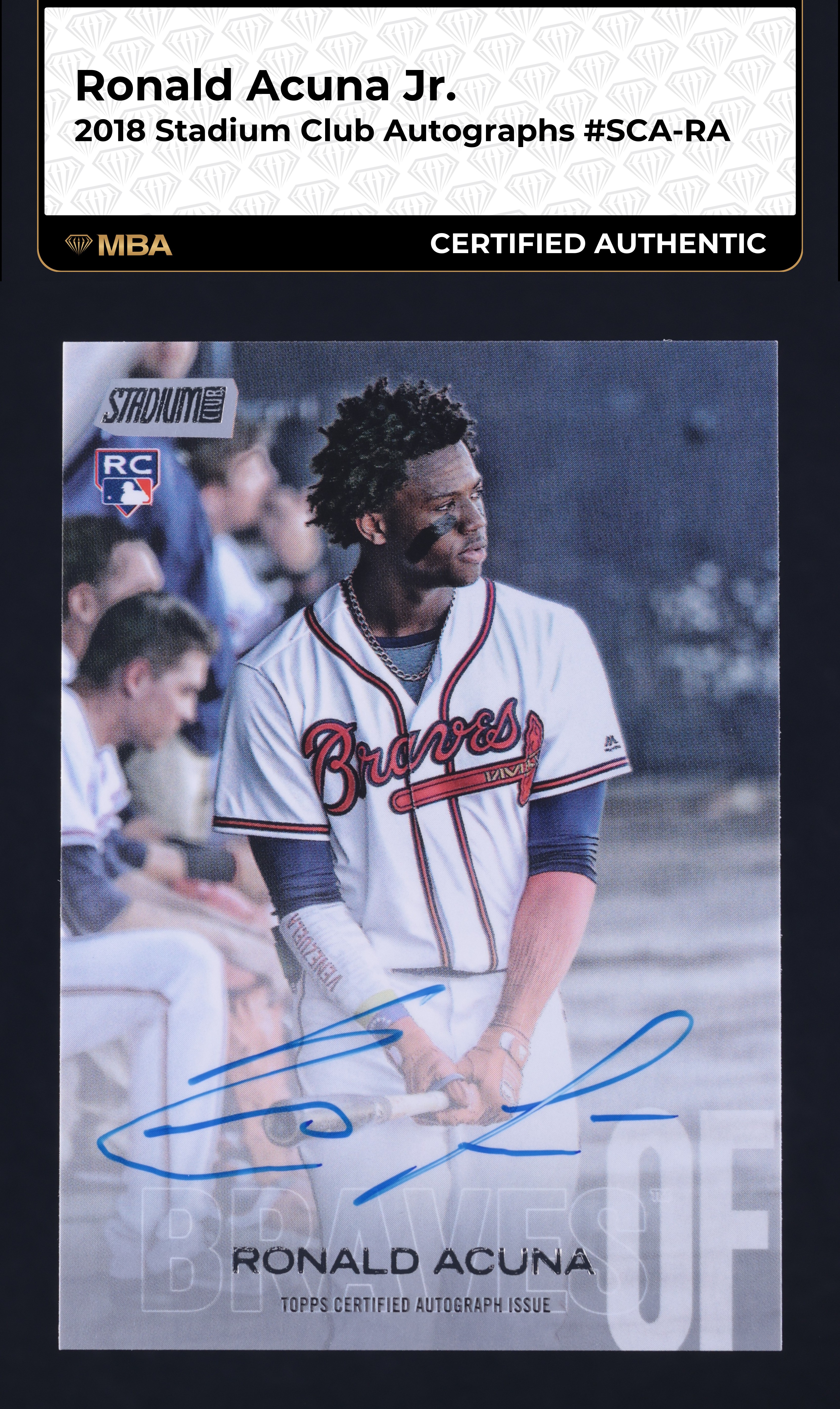 2018 Stadium Club Ronald Acuna Jr. ROOKIE AUTO #SCA-RA MBA AUTH