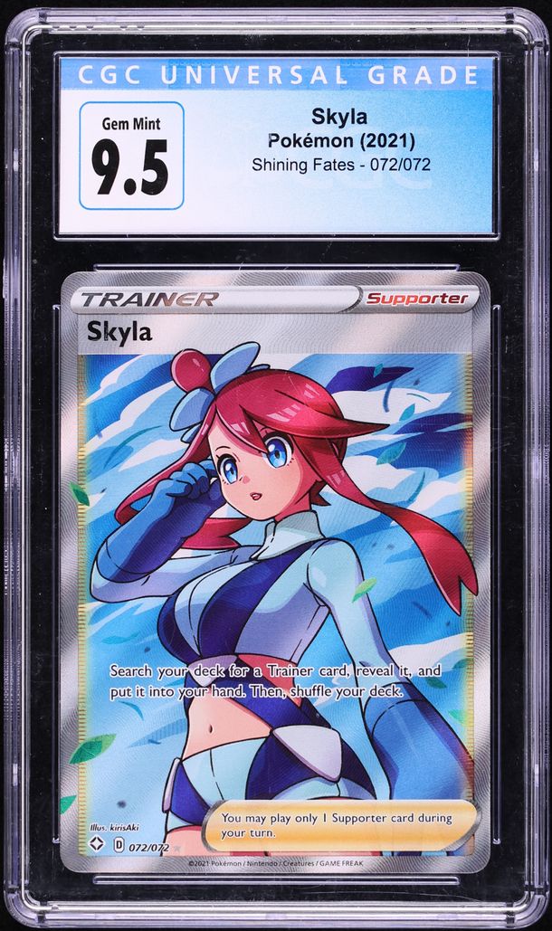 2021 Pokemon Sword & Shield Shining Fates Full Art Skyla #72 CGC 10 GEM MINT