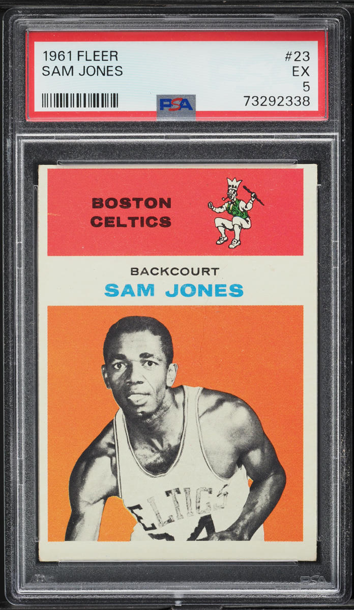 1961 Fleer Basketball Sam Jones ROOKIE #23 PSA 5 EX