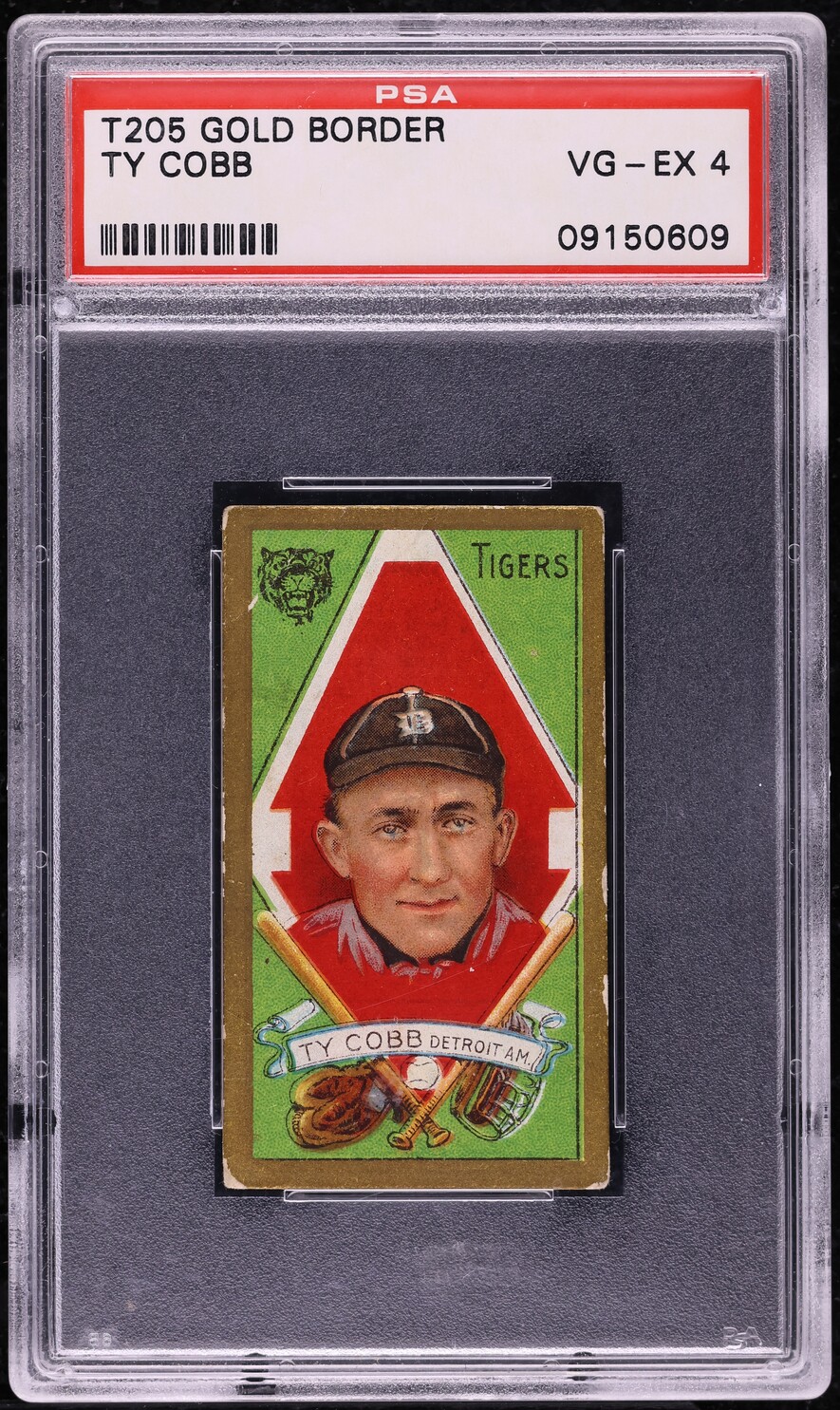 1911 T205 Gold Border Ty Cobb PSA 4 VGEX