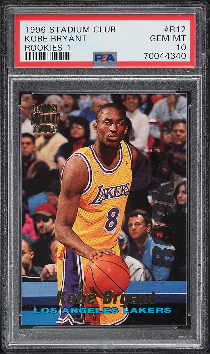 1996 Stadium Club Rookies 1 Kobe Bryant ROOKIE #R12 PSA 10 GEM MINT
