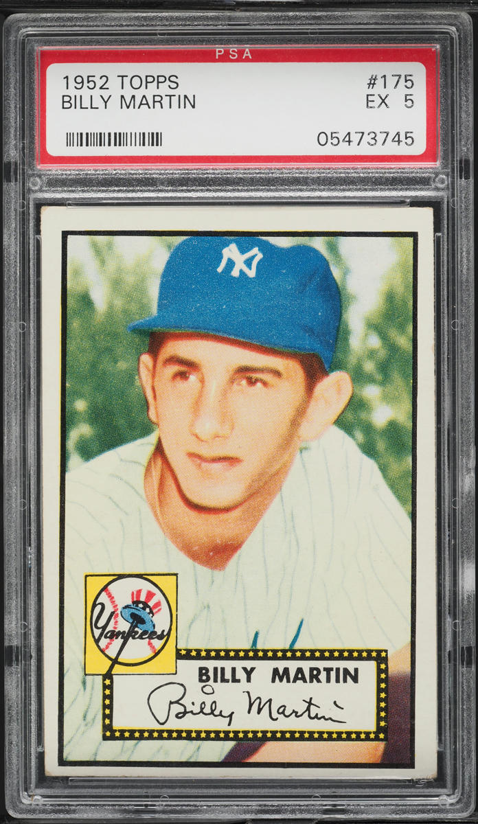 1952 Topps Billy Martin ROOKIE #175 PSA 5 EX