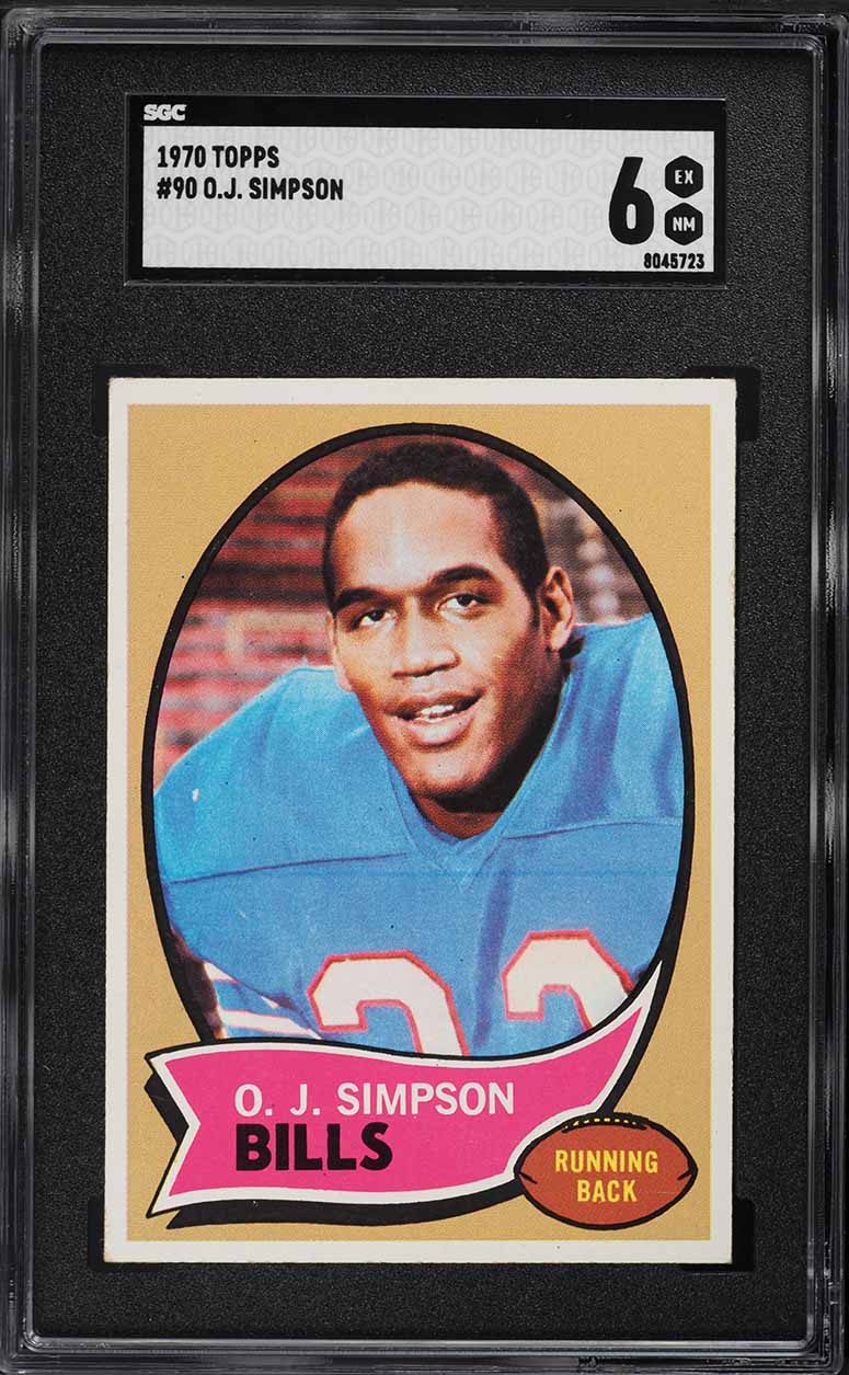 1970 Topps Football O.J. Simpson ROOKIE #90 SGC 6 EXMT