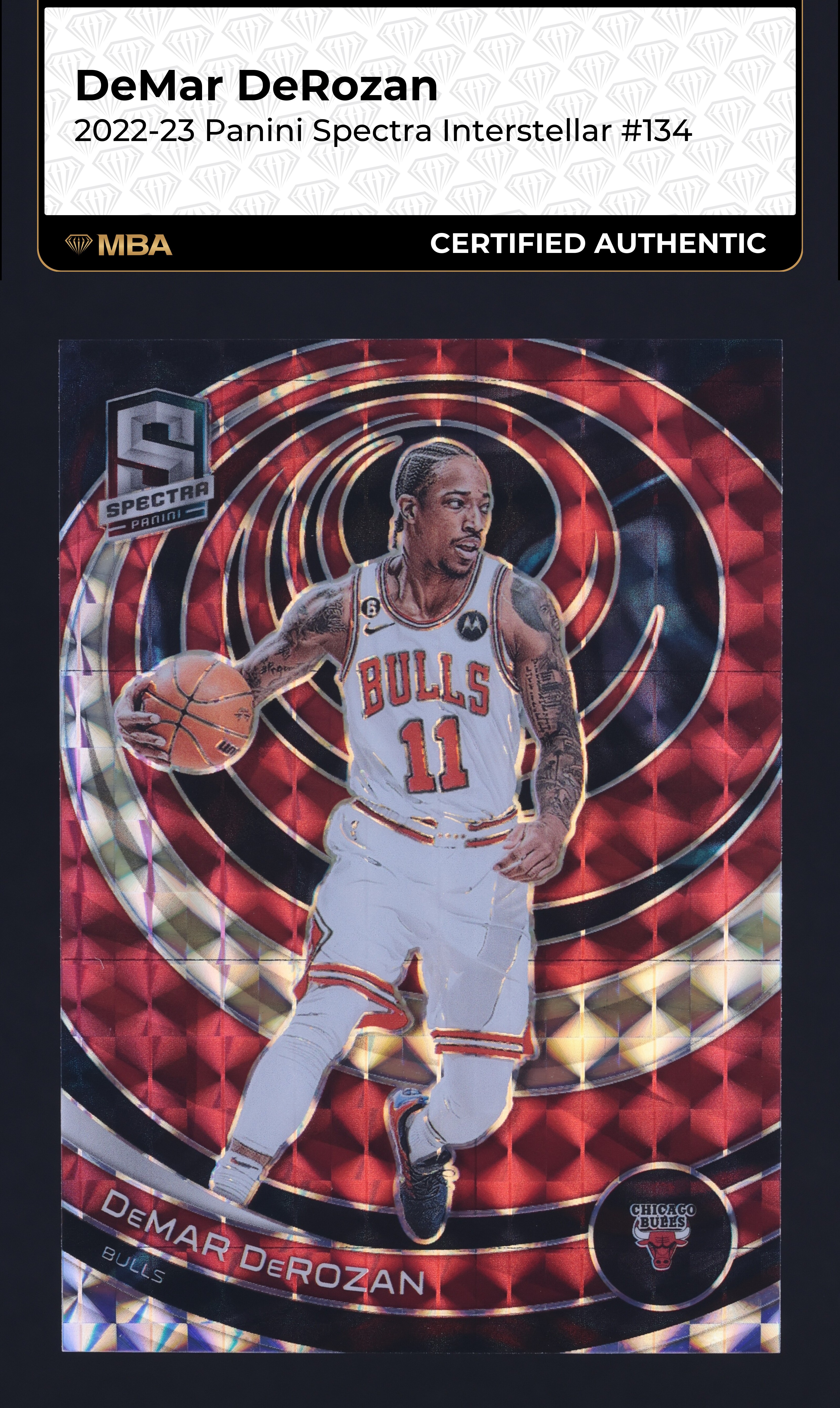 2022 Panini Spectra Interstellar DeMar DeRozan /99 #134 MBA AUTH