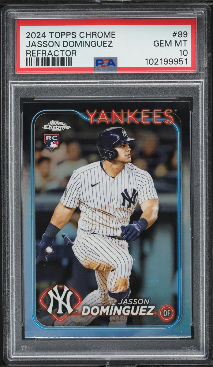 2024 Topps Chrome Refractor Jasson Dominguez ROOKIE #89 PSA 10 GEM MINT