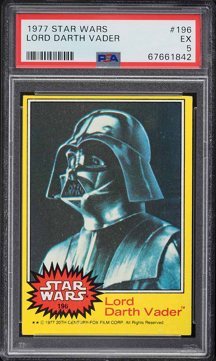 1977 Topps Star Wars Lord Darth Vader #196 PSA 5 EX