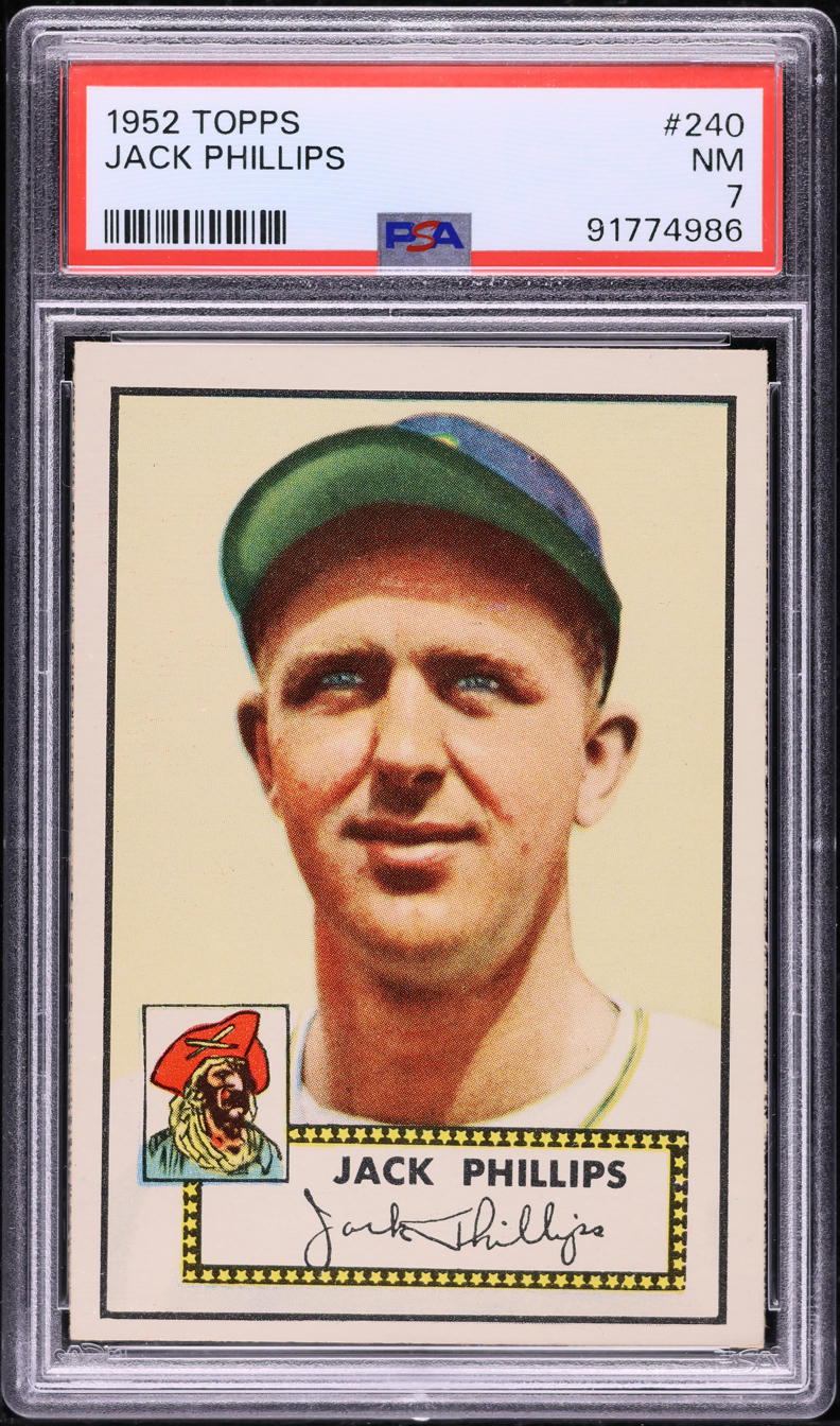 1952 Topps Jack Phillips #240 PSA 7 NRMT