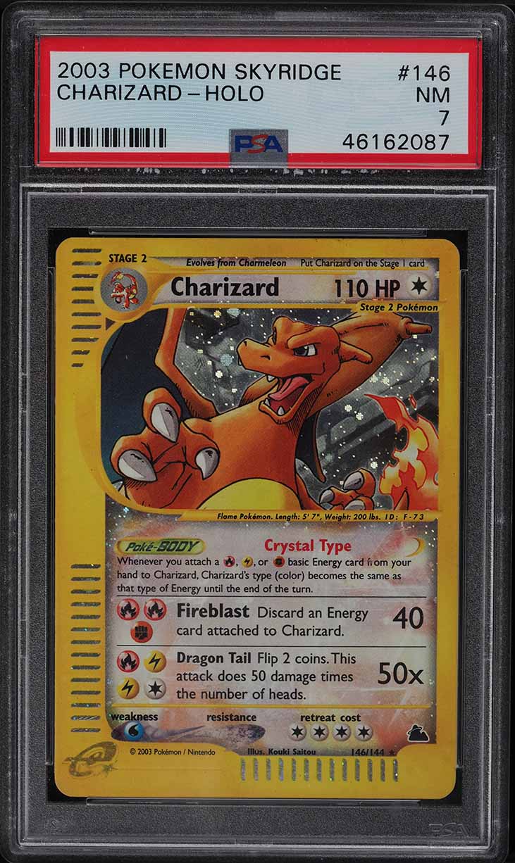 2003 Pokemon Skyridge Holo Crystal Charizard #146 PSA 7 NRMT