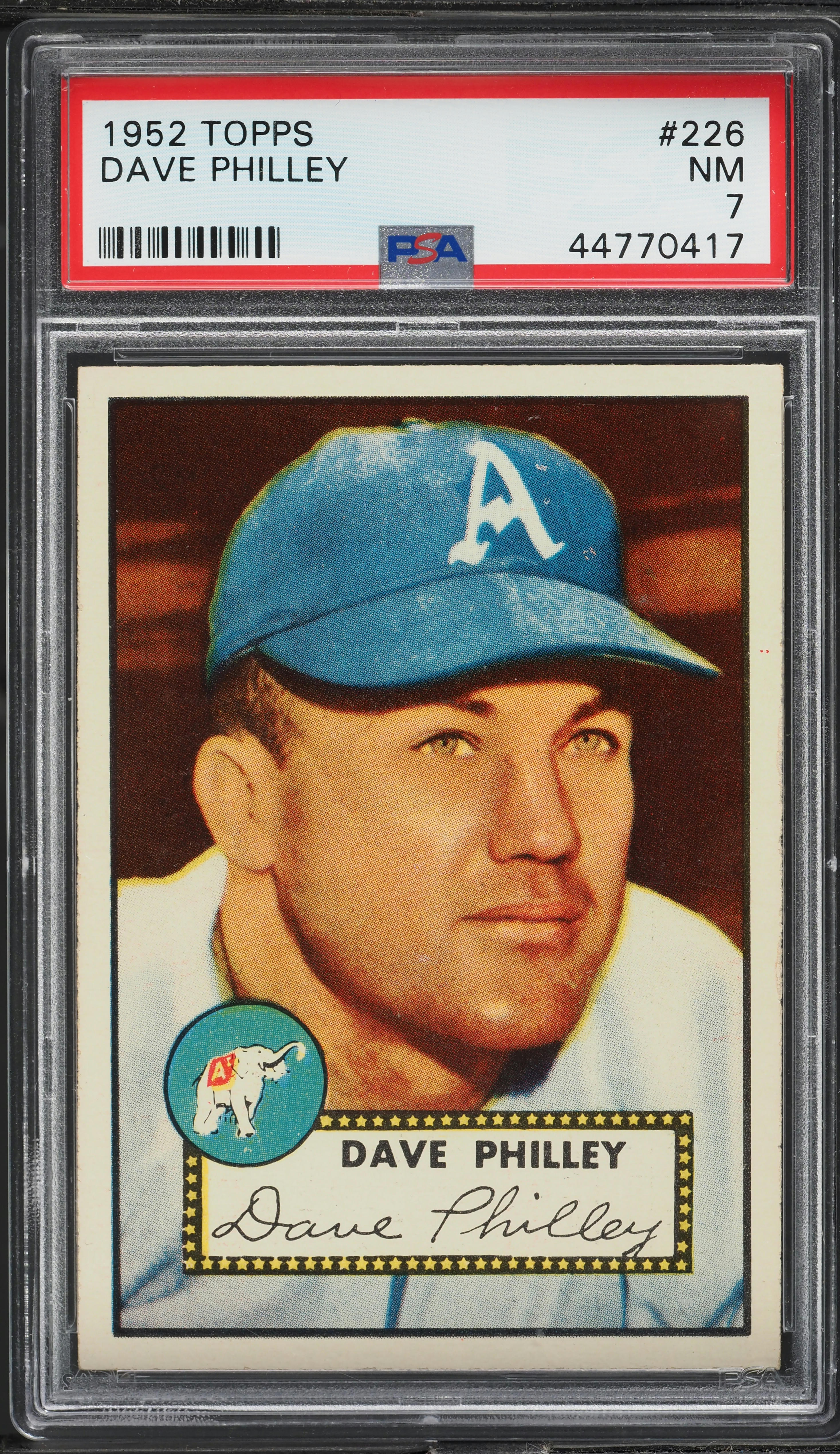 1952 Topps Dave Philley #226 PSA 7 NRMT
