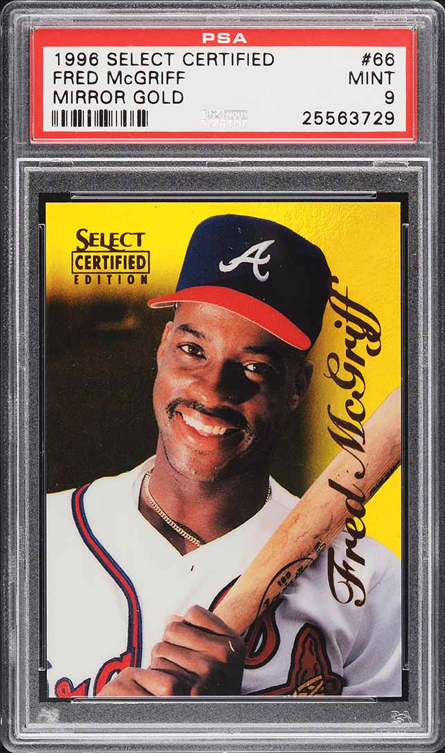 1996 Select Certified Mirror Gold Fred McGriff /30 66 PSA