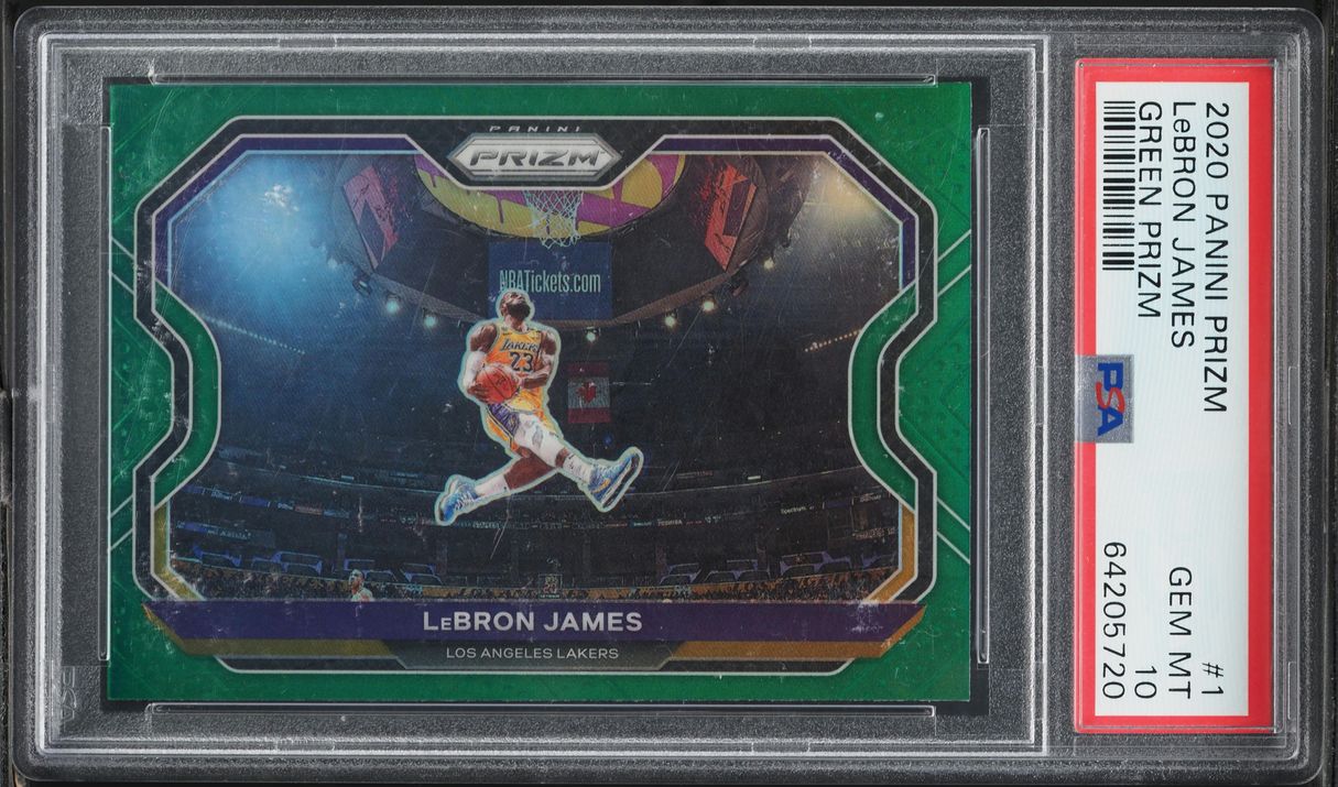 2020 Panini Prizm Green LeBron James #1 PSA 10 GEM MINT