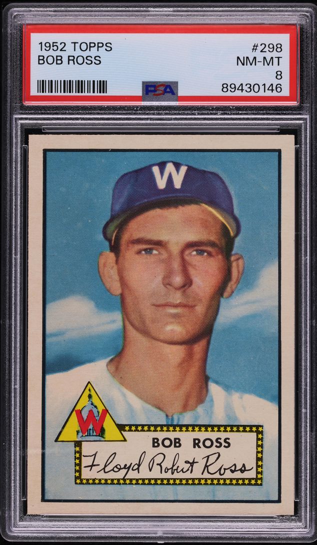 1952 Topps Bob Ross #298 PSA 8 NM-MT