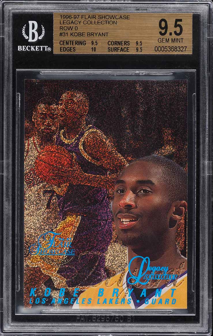 1996 Flair Showcase Legacy Collection Row 0 Kobe Bryant ROOKIE /150 #31 BGS 9.5