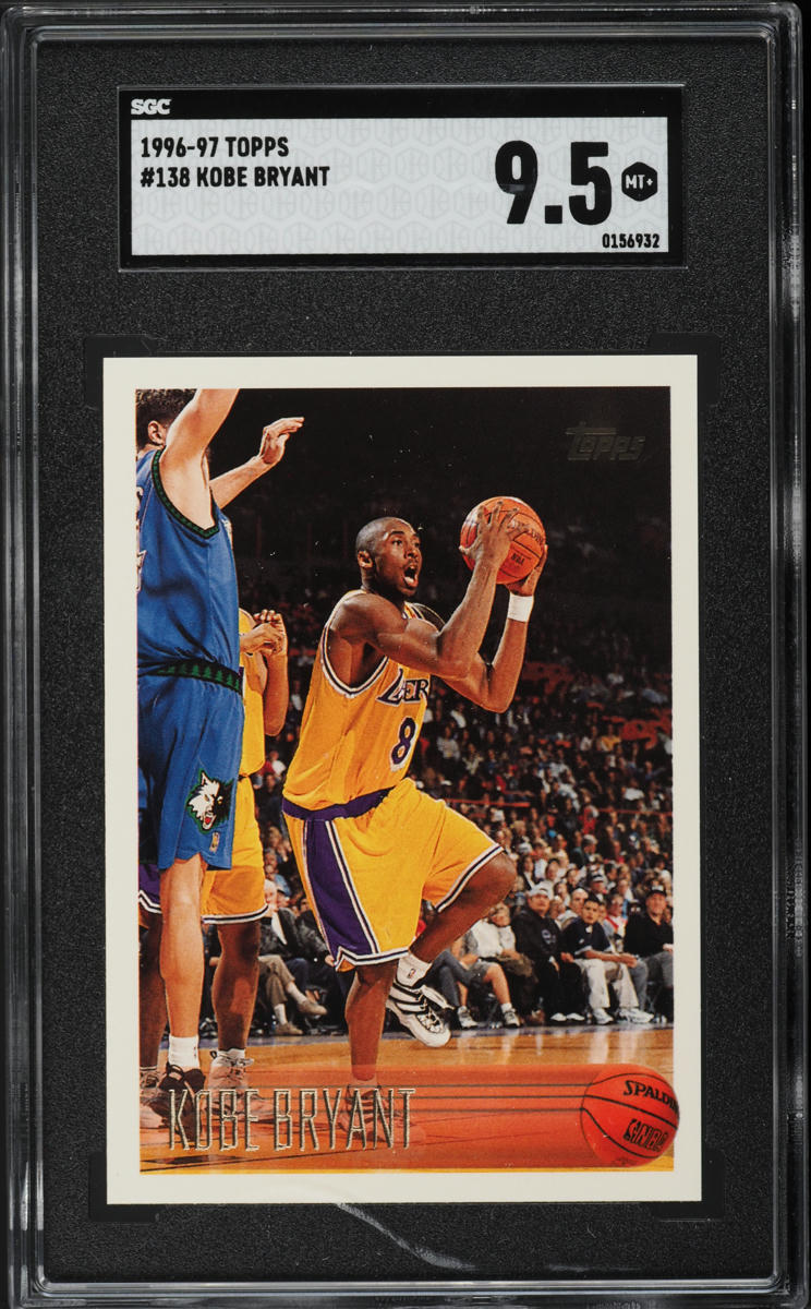1996 Topps Basketball Kobe Bryant ROOKIE #138 SGC 9.5 MINT+