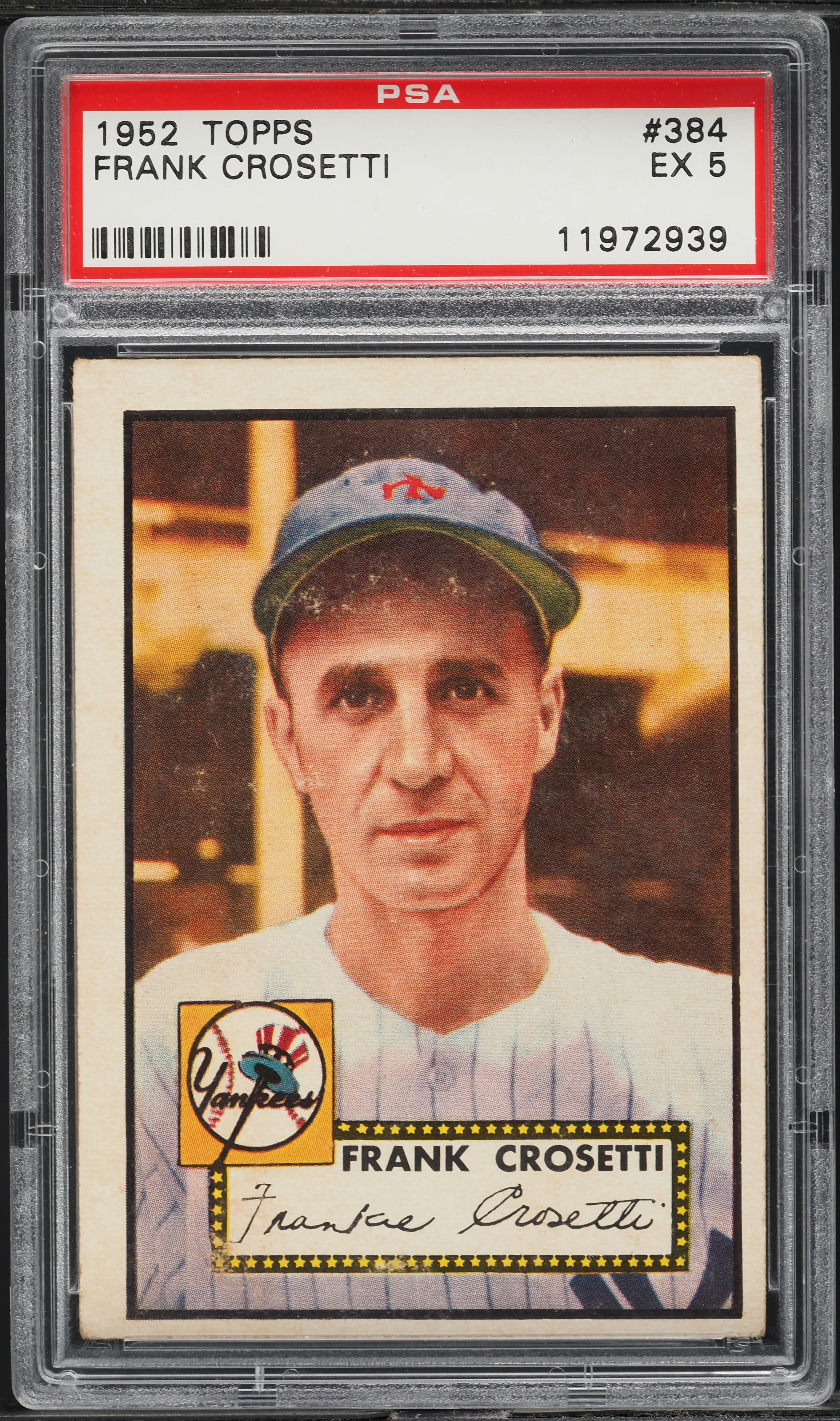 1952 Topps Frank Crosetti #384 PSA 5 EX