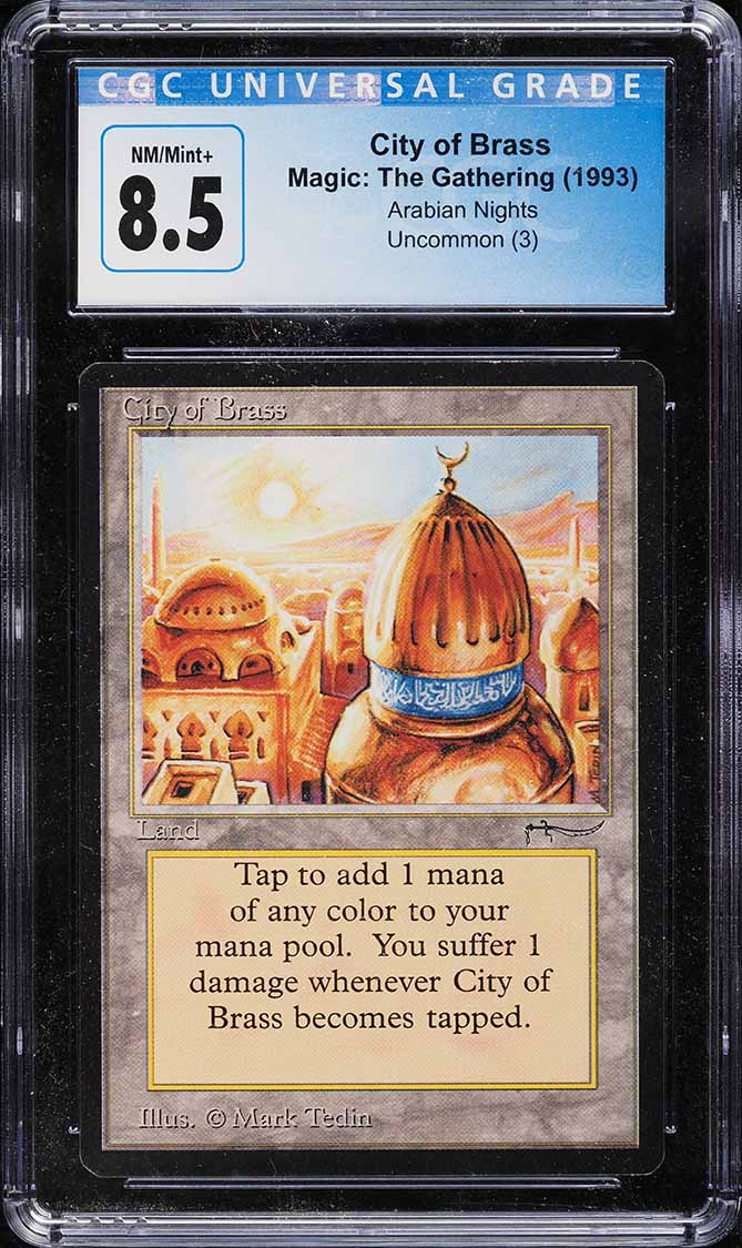 1993 Magic The Gathering MTG Arabian Nights City of Brass CGC 8.5 NM-MT+