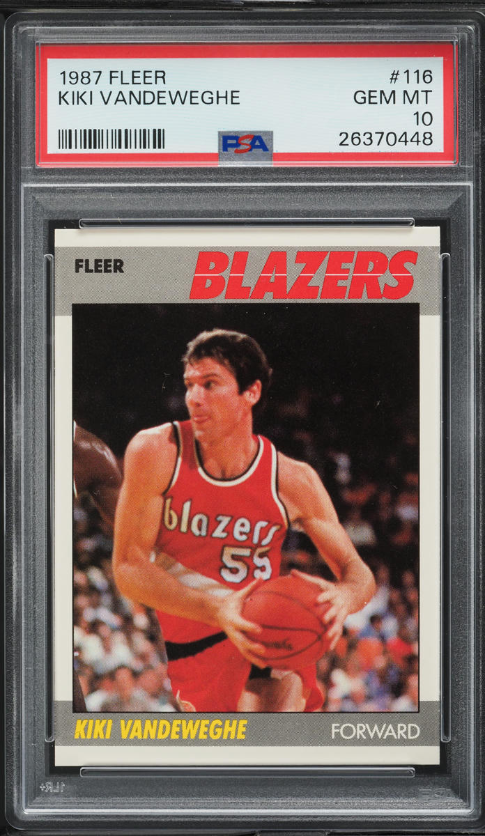 1987 Fleer Basketball Kiki Vandeweghe #116 PSA 10 GEM MINT