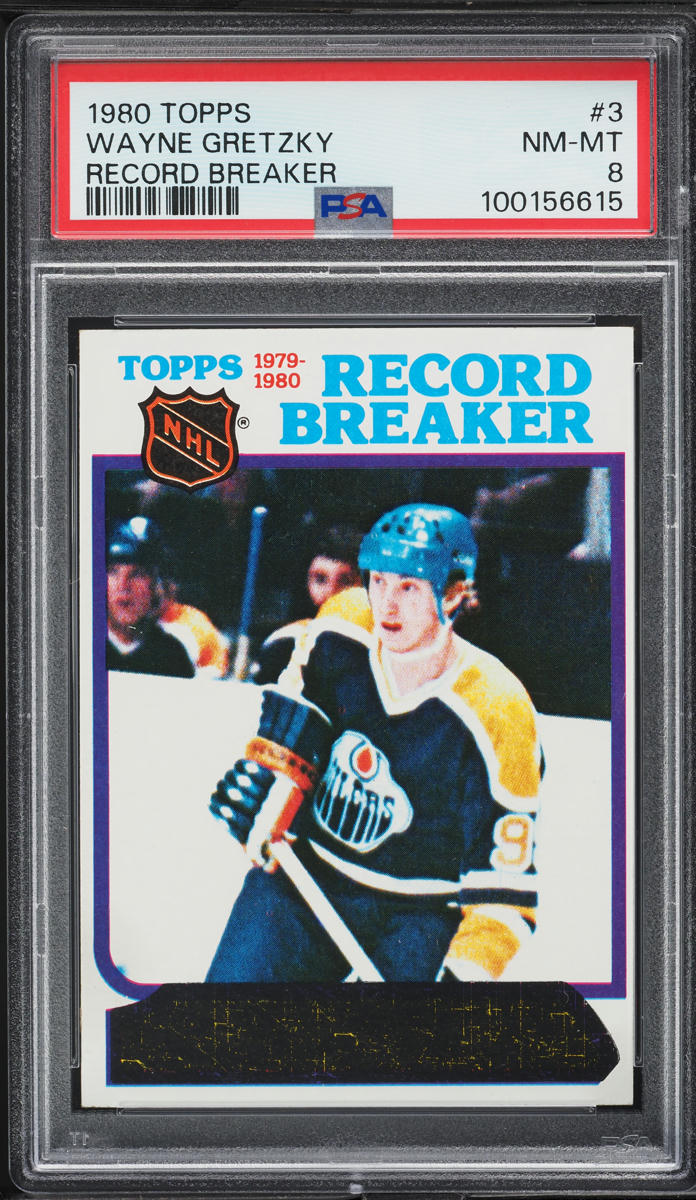 1980 Topps Hockey Wayne Gretzky RECORD BREAKER #3 PSA 8 NM-MT
