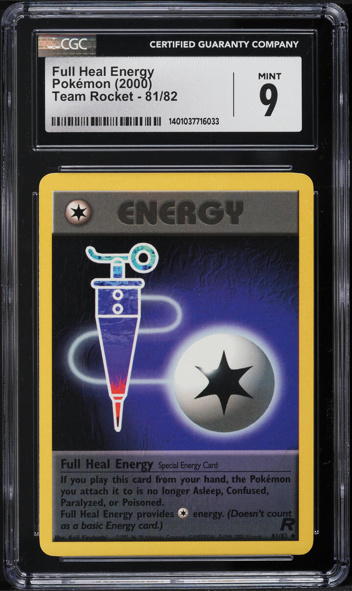2000 Pokemon Team Rocket Full Heal Energy #81 CGC 9 MINT