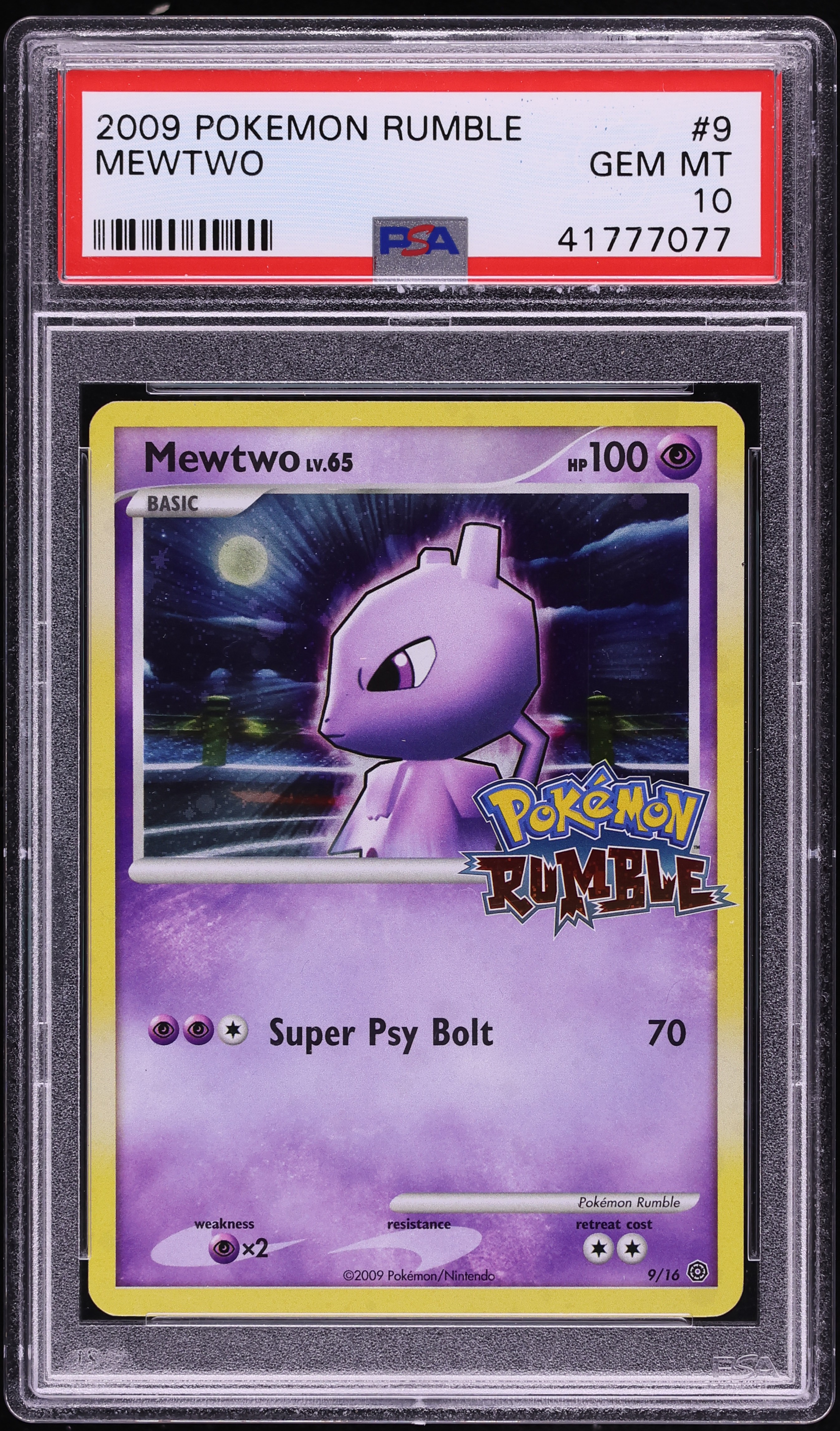 2009 Pokemon Platinum Rumble Mewtwo #9 PSA 10 GEM MINT