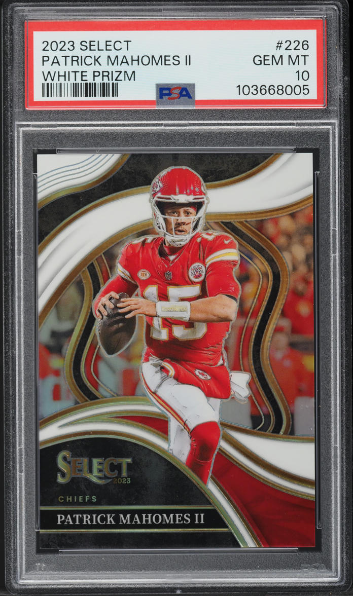 2023 Select Club Level White Prizm Patrick Mahomes II /35 #226 PSA 10 GEM MINT