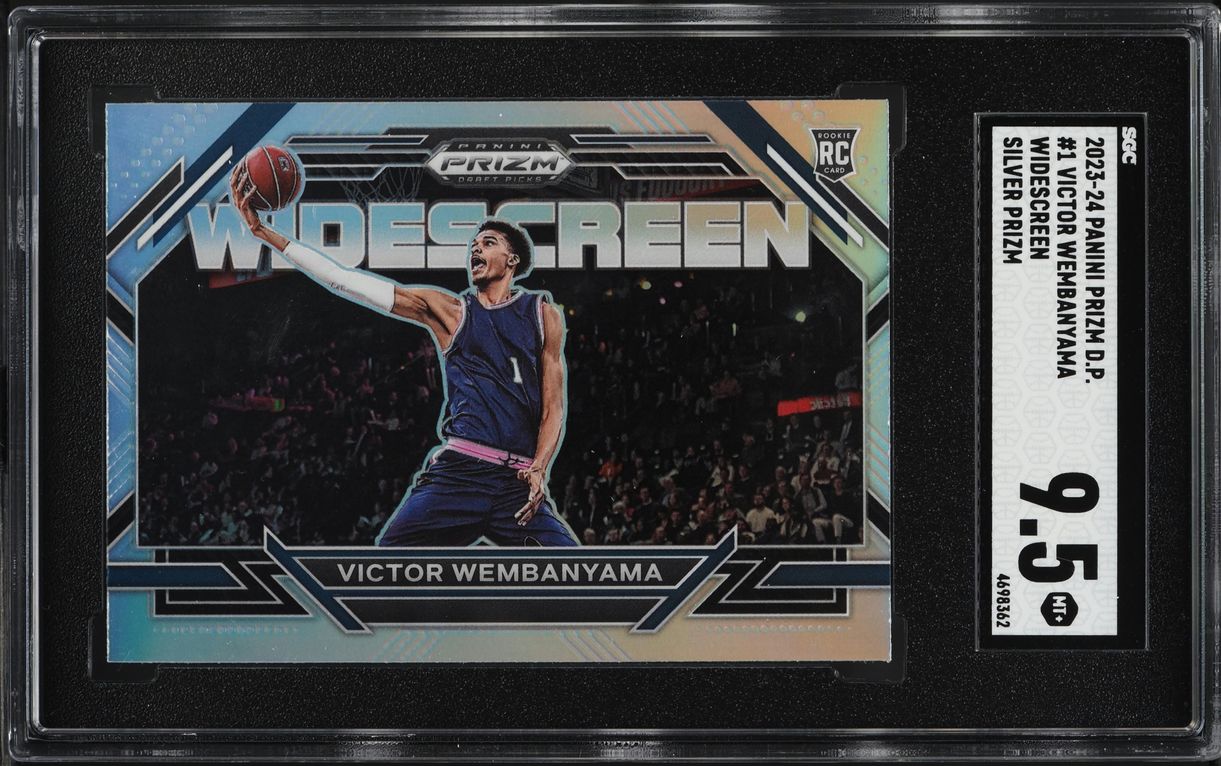 2023 Panini Prizm Draft Widescreen Silver Victor Wembanyama ROOKIE #1 SGC 9.5