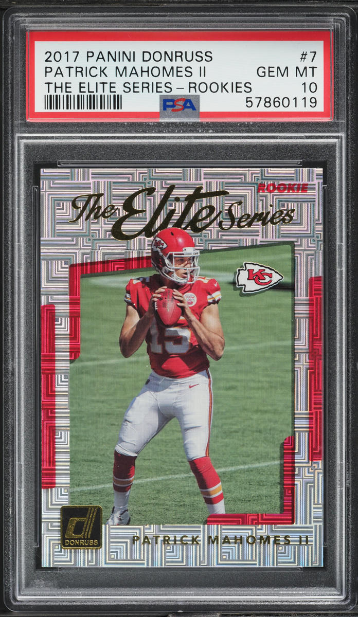 2017 Donruss The Elite Series Patrick Mahomes II ROOKIE #7 PSA 10 GEM MINT