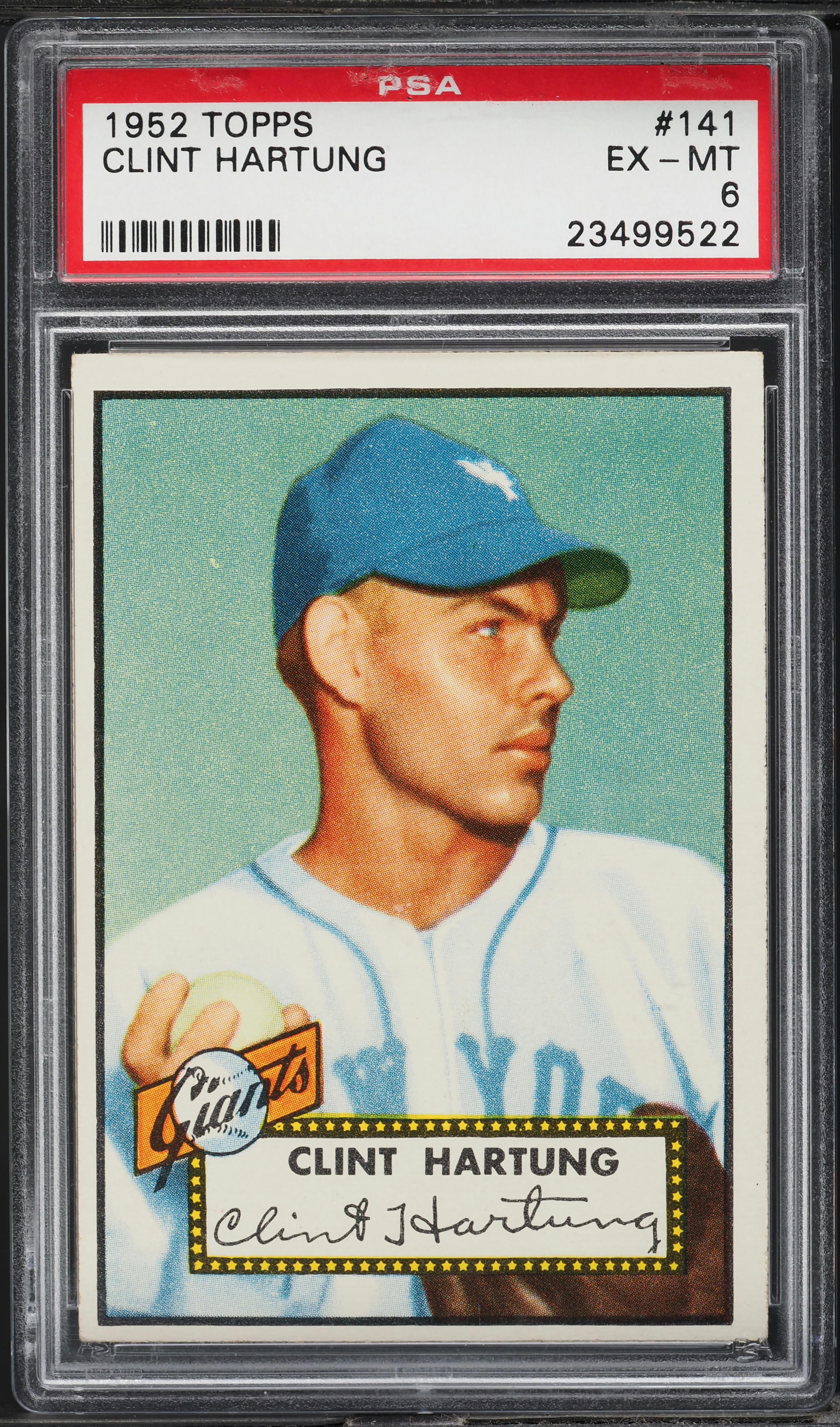 1952 Topps Clint Hartung #141 PSA 6 EXMT