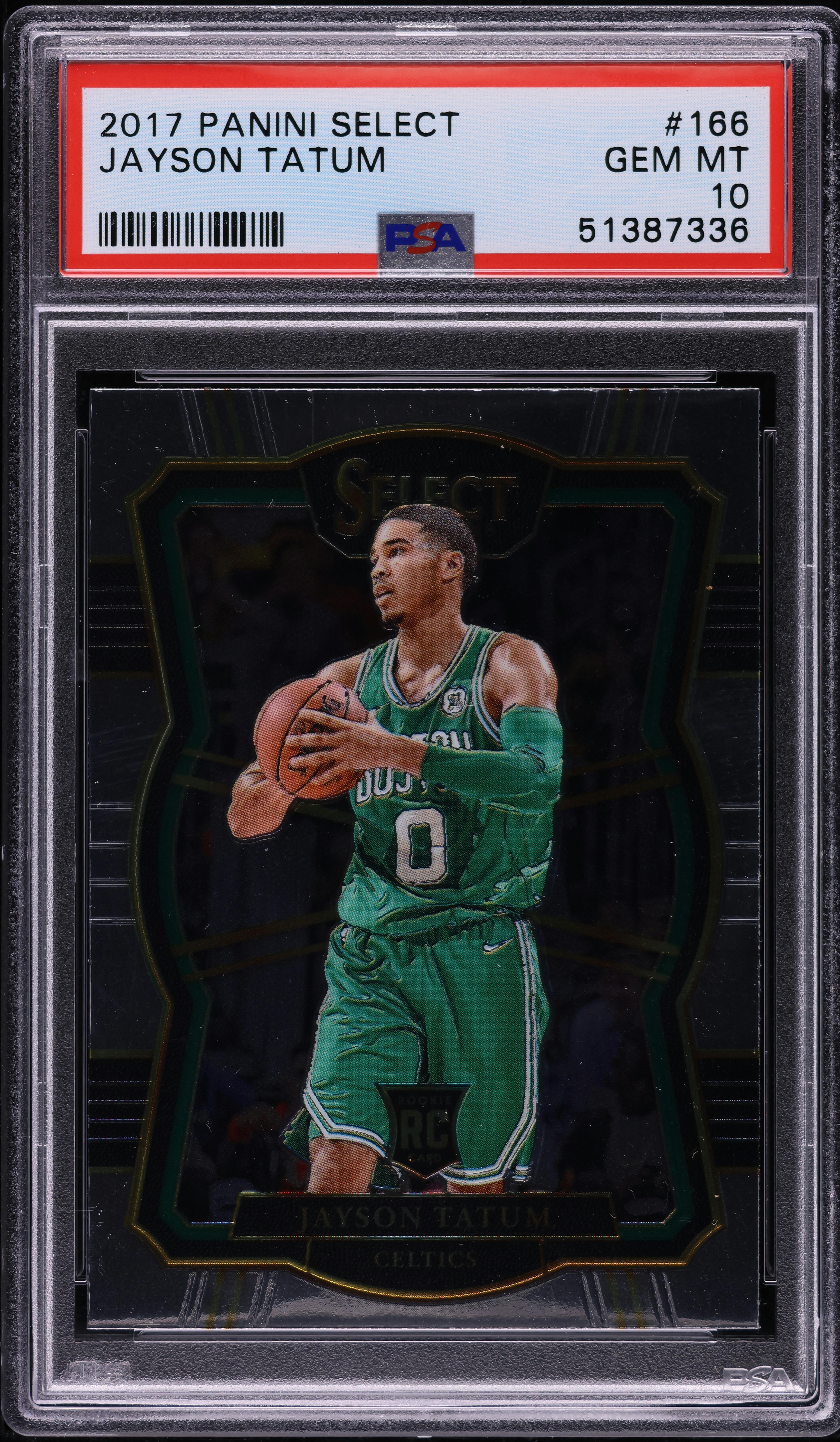 2017 Select Premier Level Jayson Tatum ROOKIE #166 PSA 10 GEM MINT