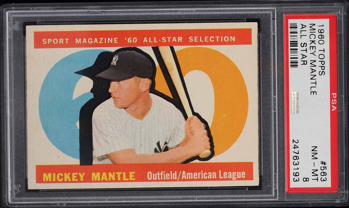 1960 Topps Mickey Mantle ALL-STAR #563 PSA 8 NM-MT