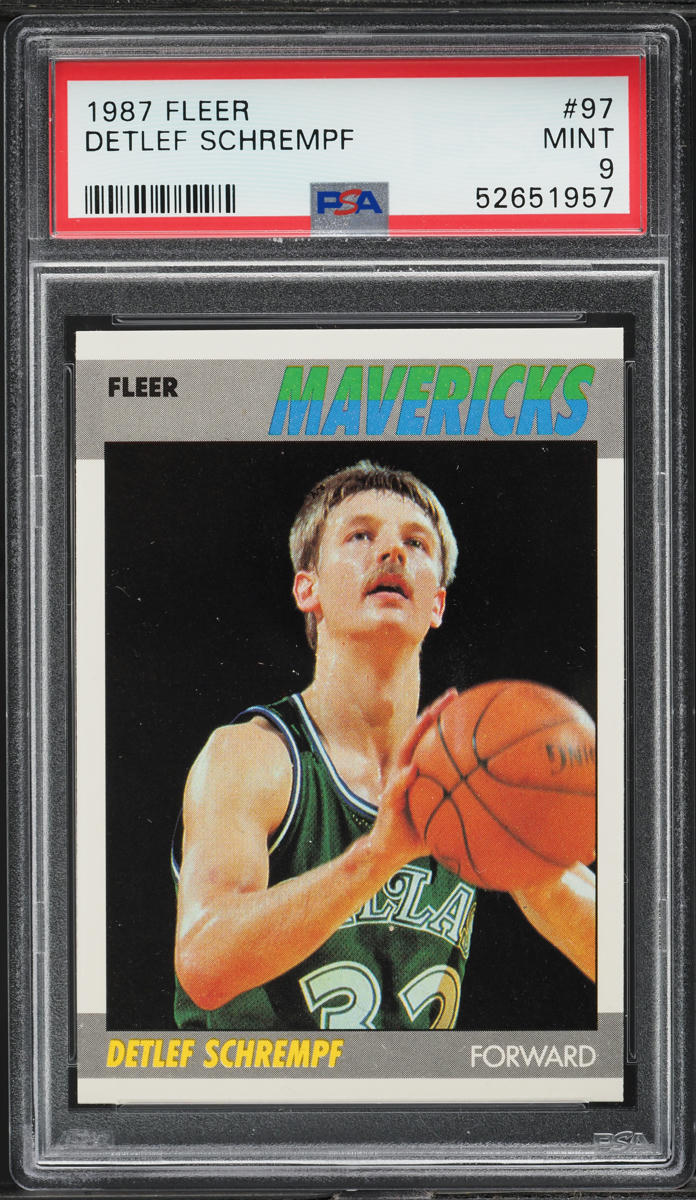 1987 Fleer Basketball Detlef Schrempf ROOKIE #97 PSA 9 MINT
