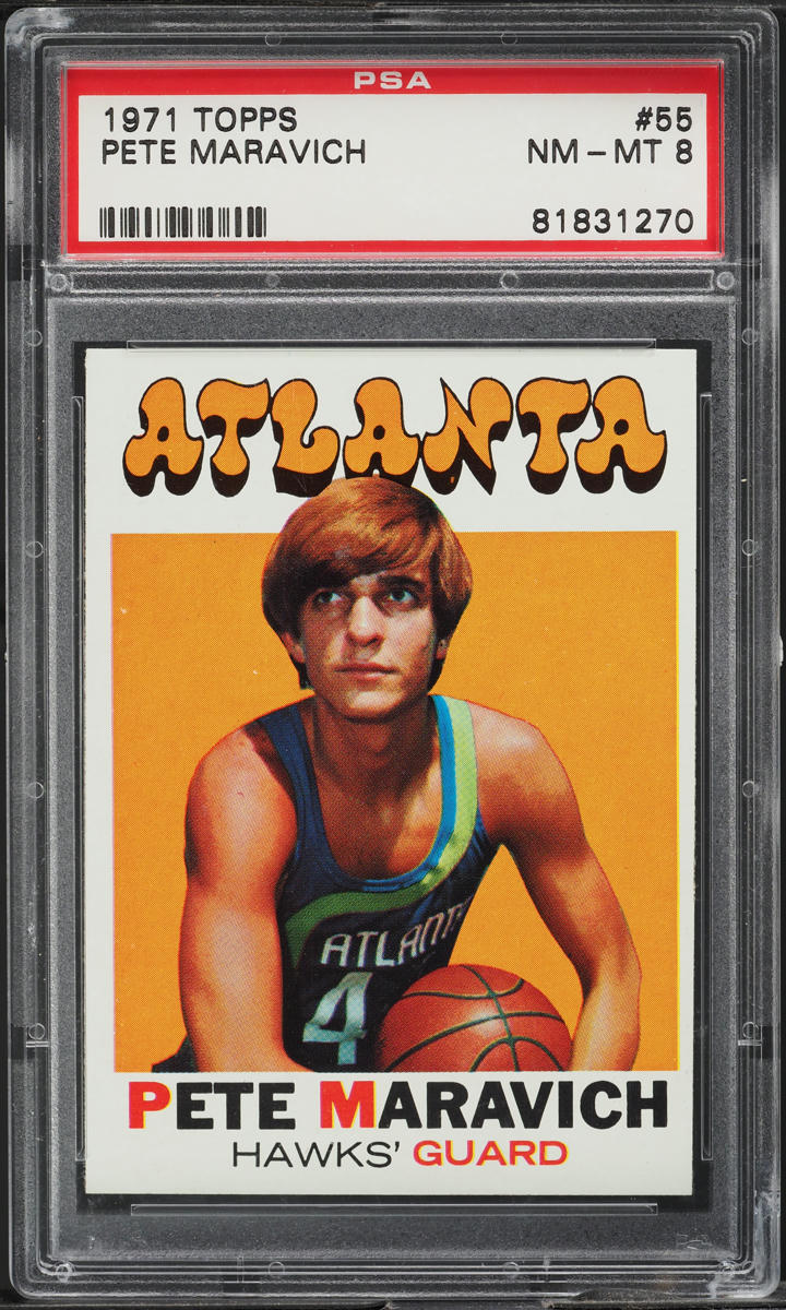 1971 Topps Basketball Pete Maravich #55 PSA 8 NM-MT