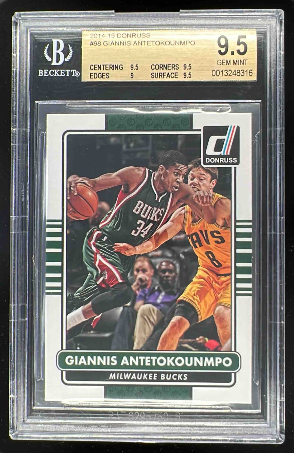 2014-15 Panini Donruss #98 Giannis Antetokounmpo BGS 9.5