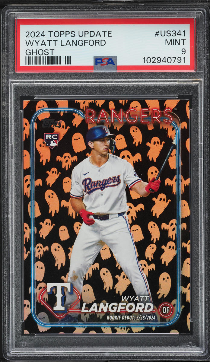 2024 Topps Update Ghost Wyatt Langford ROOKIE #US341 PSA 9 MINT