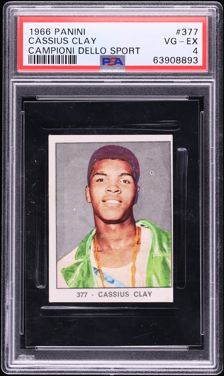 1966 Panini Campioni Dello Sport Cassius Clay Muhammad Ali #377 PSA 4 VGEX