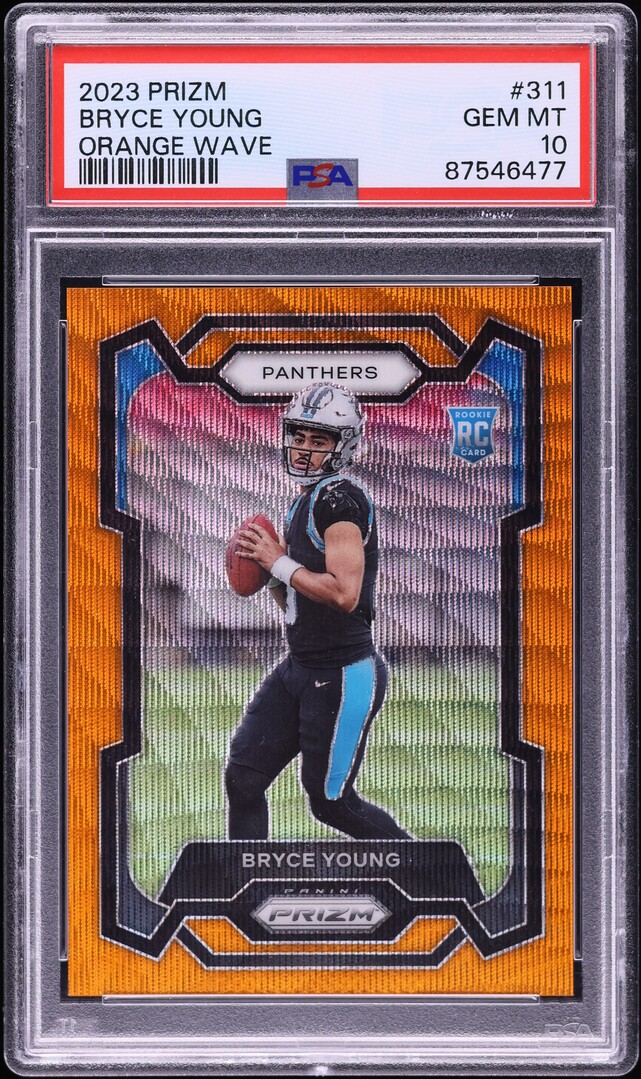2023 Panini Prizm Orange Wave Bryce Young ROOKIE /60 #311 PSA 10 GEM MINT