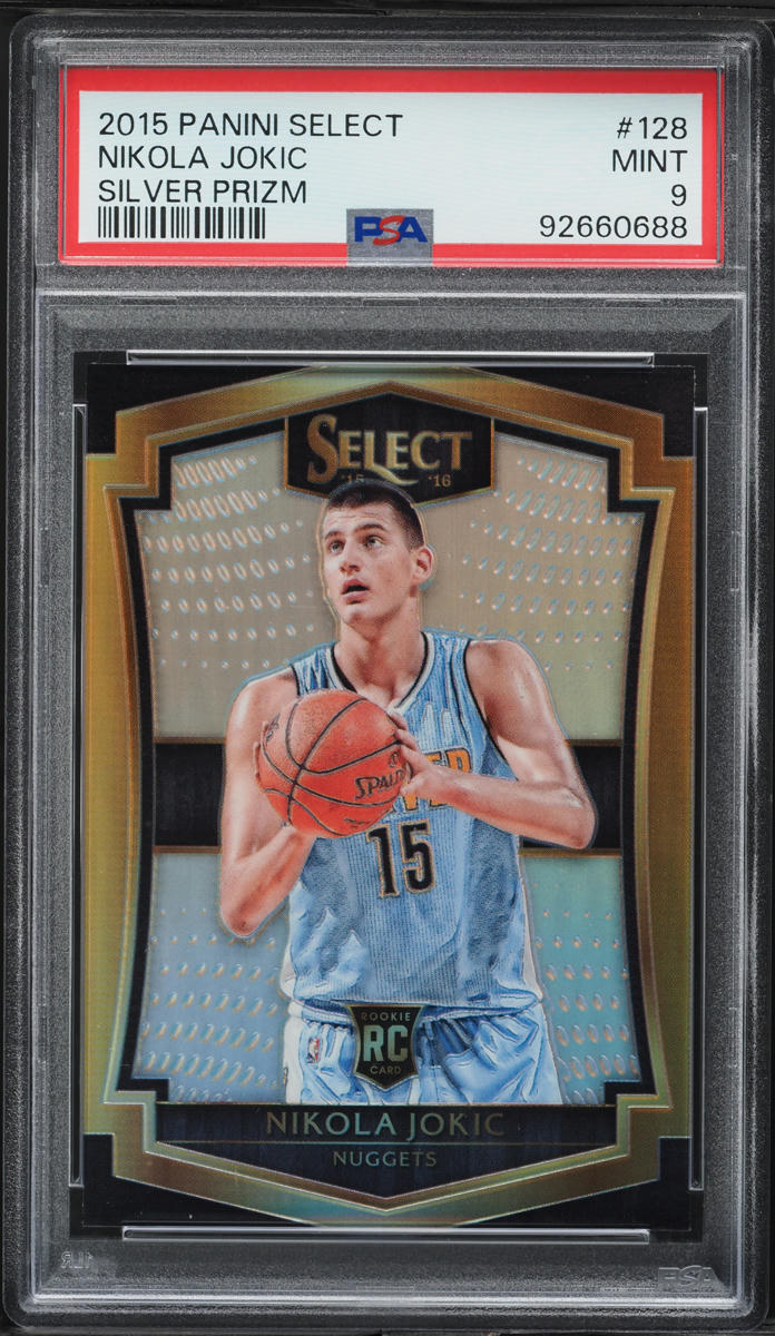 2015 Select Silver Prizm Nikola Jokic ROOKIE #128 PSA 9 MINT