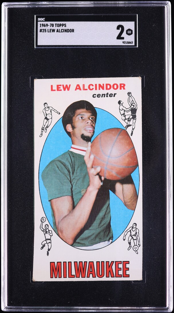 1969 Topps Basketball Lew Alcindor ROOKIE #25 SGC 2 GD
