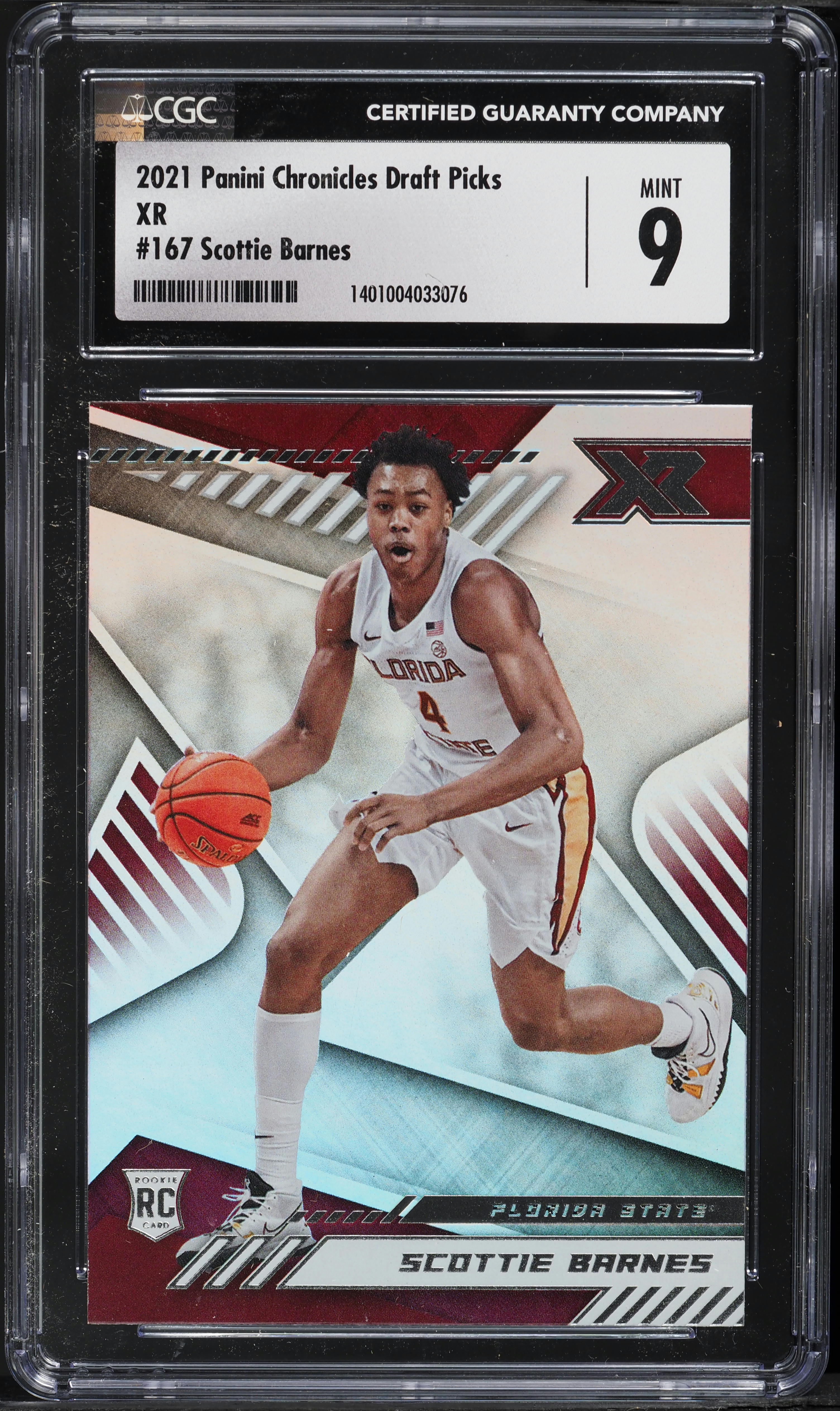 2021 Panini Chronicles XR Draft Scottie Barnes ROOKIE #167 CGC 9 MINT