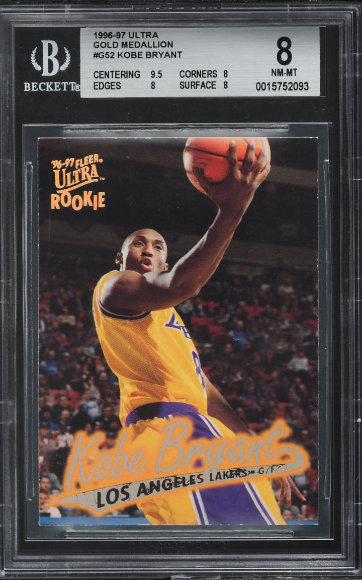 1996 Ultra Gold Medallion Kobe Bryant ROOKIE #G52 BGS 8 NM-MT