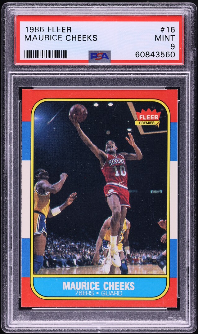 1986 Fleer Basketball Maurice Cheeks #16 PSA 9 MINT