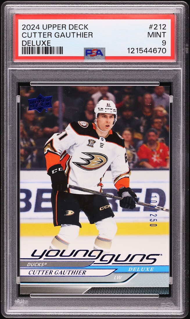 2024 Upper Deck Deluxe Cutter Gauthier ROOKIE /250 #212 PSA 9 MINT