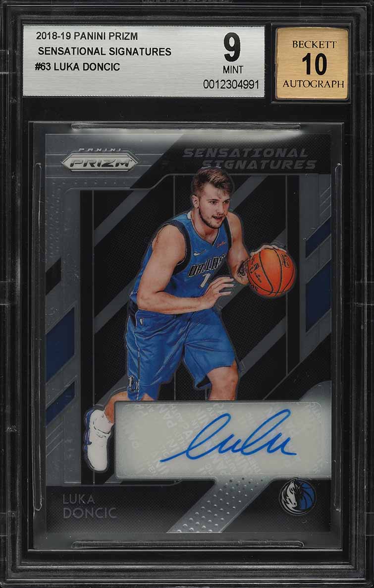 2018 Panini Prizm Sensational Signatures Luka Doncic ROOKIE RC AUTO BGS 9 MINT