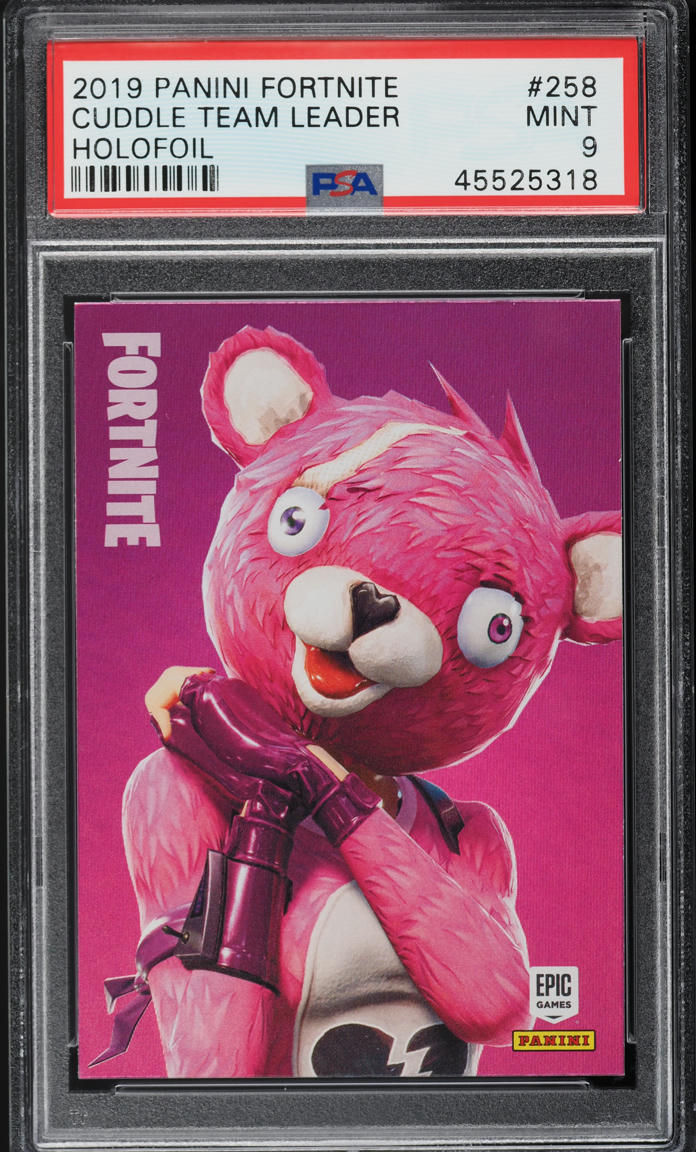 2019 Panini Fortnite Series 1 Holofoil Cuddle Team Leader #258 PSA 9 MINT