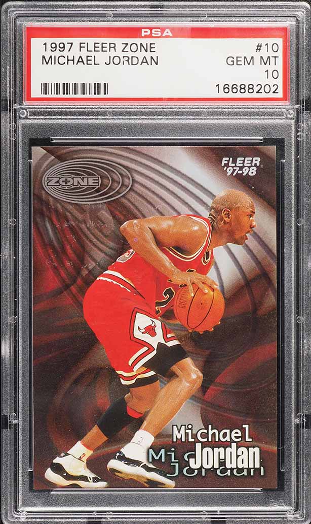 1997 Fleer Zone Michael Jordan #10 PSA 10 GEM MINT