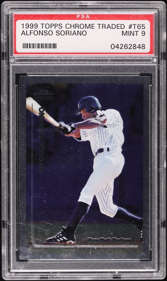 1999 Topps Chrome Traded Alfonso Soriano ROOKIE #T65 PSA 9 MINT
