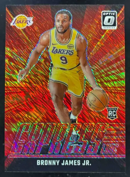 2024-25 Panini Donruss Optic Express Lane Red Shimmer #4 Bronny James Jr. RC /75
